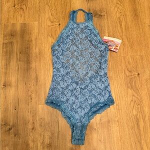 Blue Lace one piece lingerie